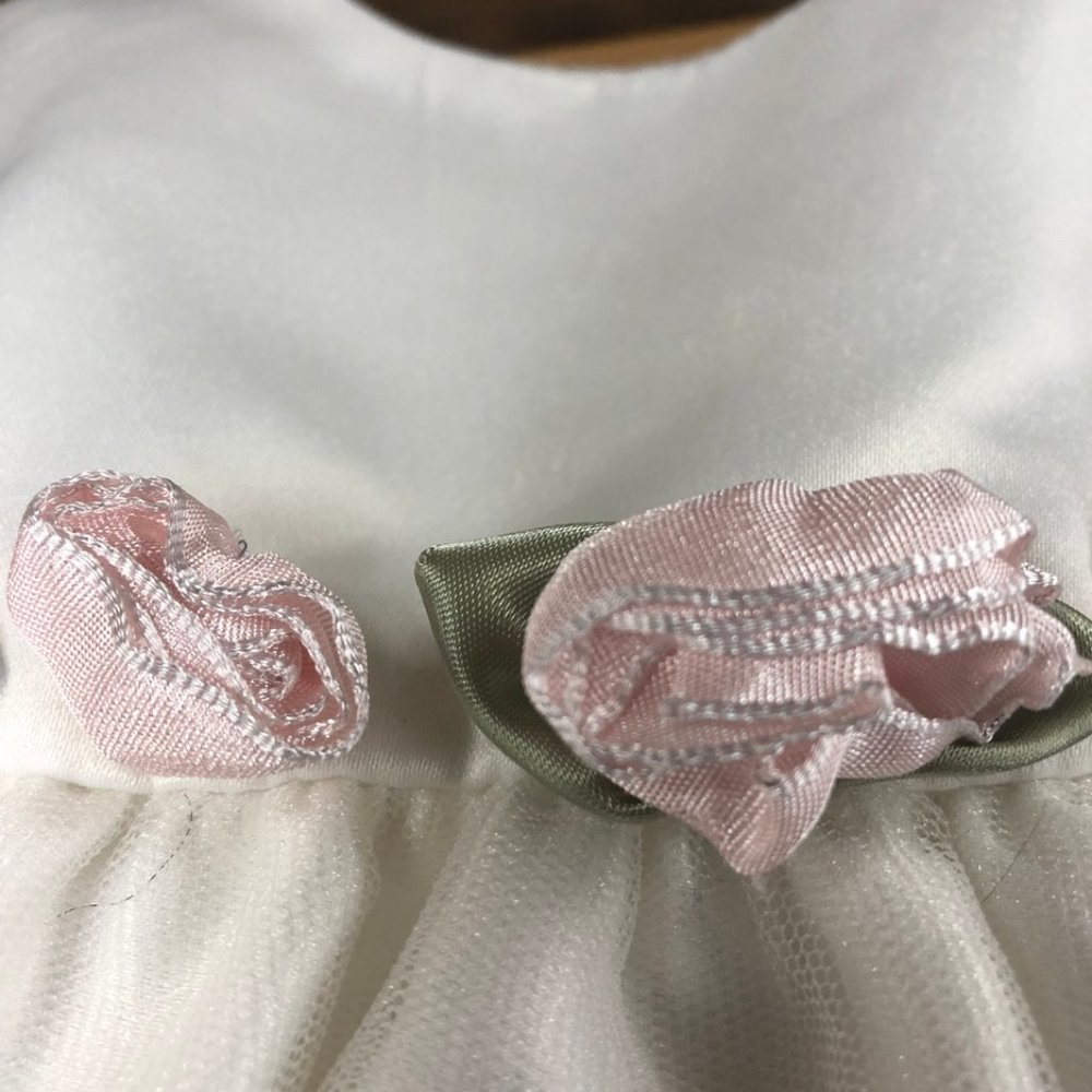 Cinderella Dress 6M White with Pink Roses Tulle - Picture 7 of 10
